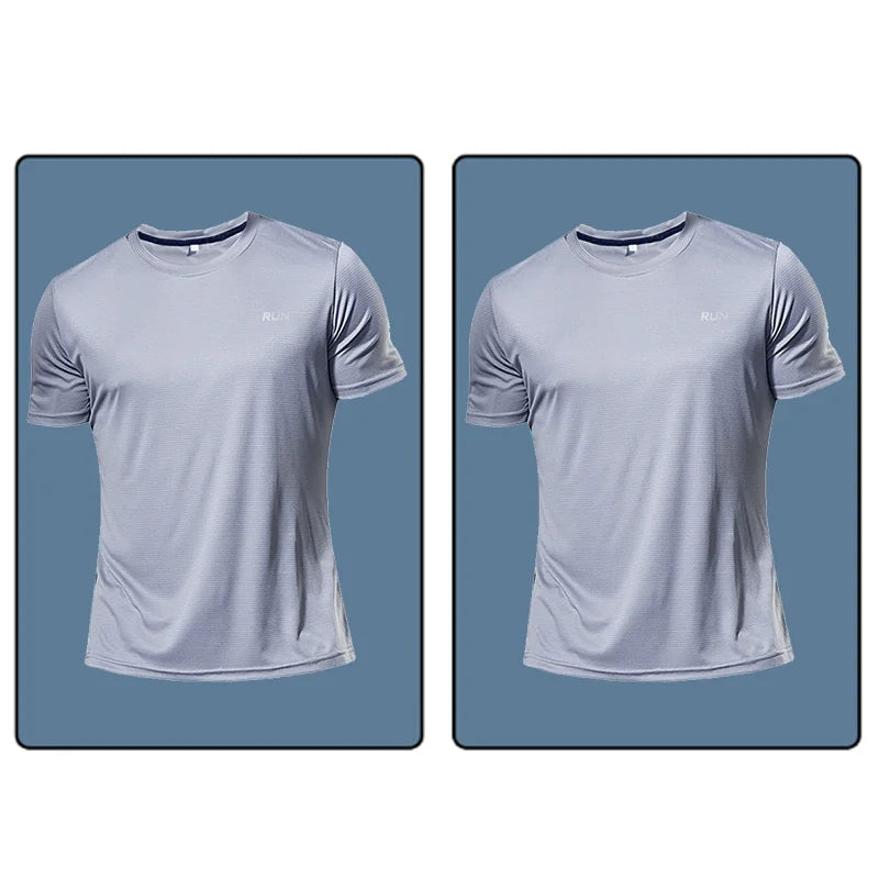 Summer t Shirt For Men Casual White t-Shirts Man Short Sleeve Top Breathable Tees Quick Dry Gym Shirt Soccer Jersey Male Clothes