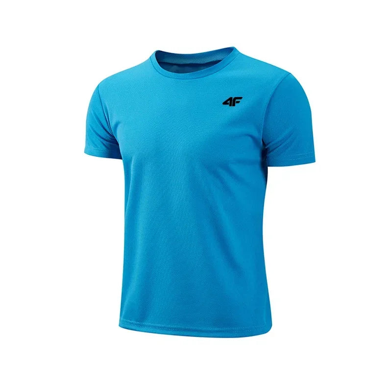 Summer New Sport Gym t Shirt Men Quick Dry Running Bodybuilding Shirts Men Quality Breathable Short Sleeve Fitness Tops Jersey