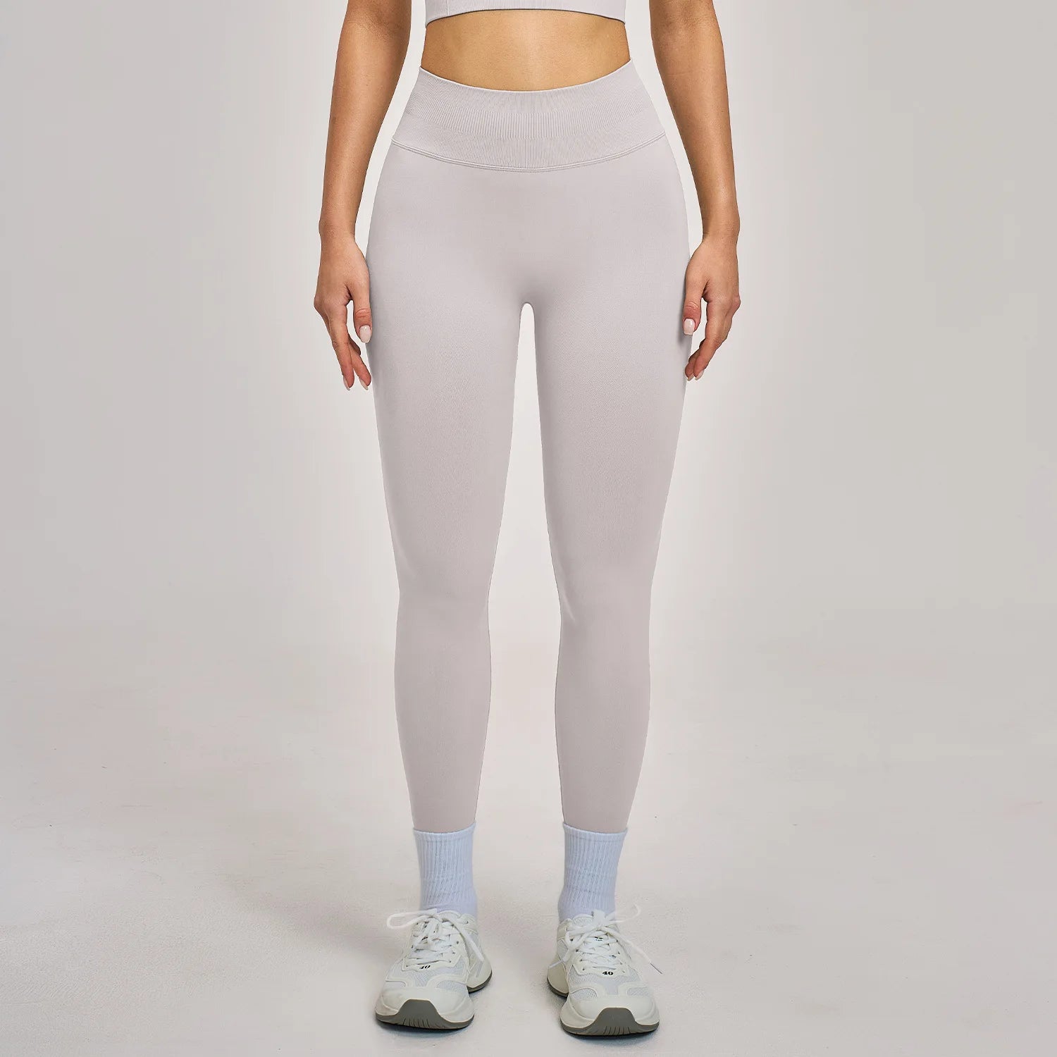 Customized LOGO women's peach buttocks seamless belly tight yoga pants running sports quick-drying fitness trousers - ATFH