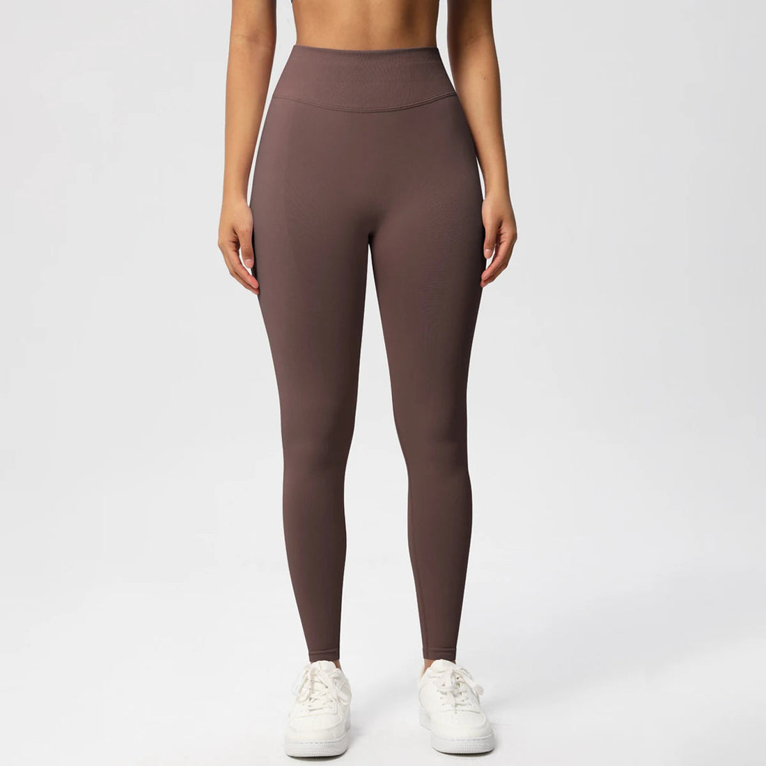 Seamless Women Solid Waist Yoga Pants Three-section Waist Sexy Hip-lifting Tight Sports Pants Fitness Exercise Yoga Pants ATFH