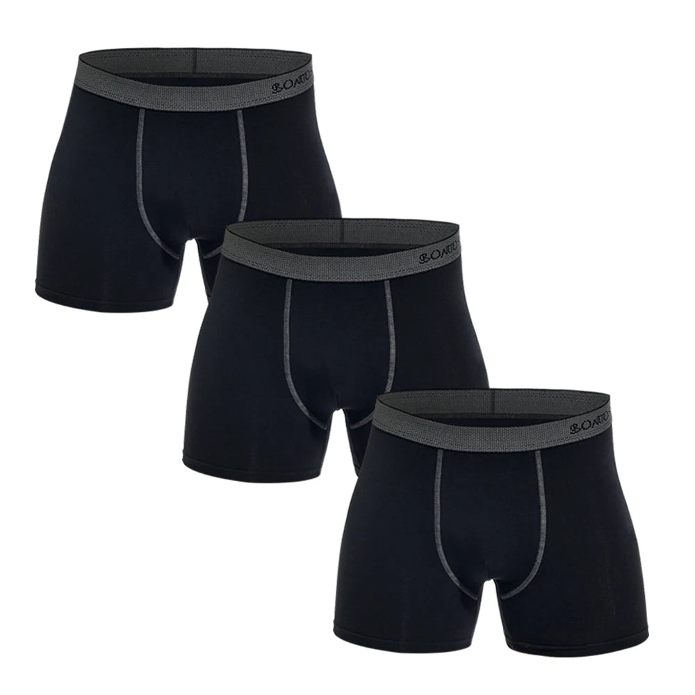 3pcs/pack Sexy Letter Men's Panties Cotton Boxer Shorts Men Underpants Brand Man Underwear Solid Color Boxers
