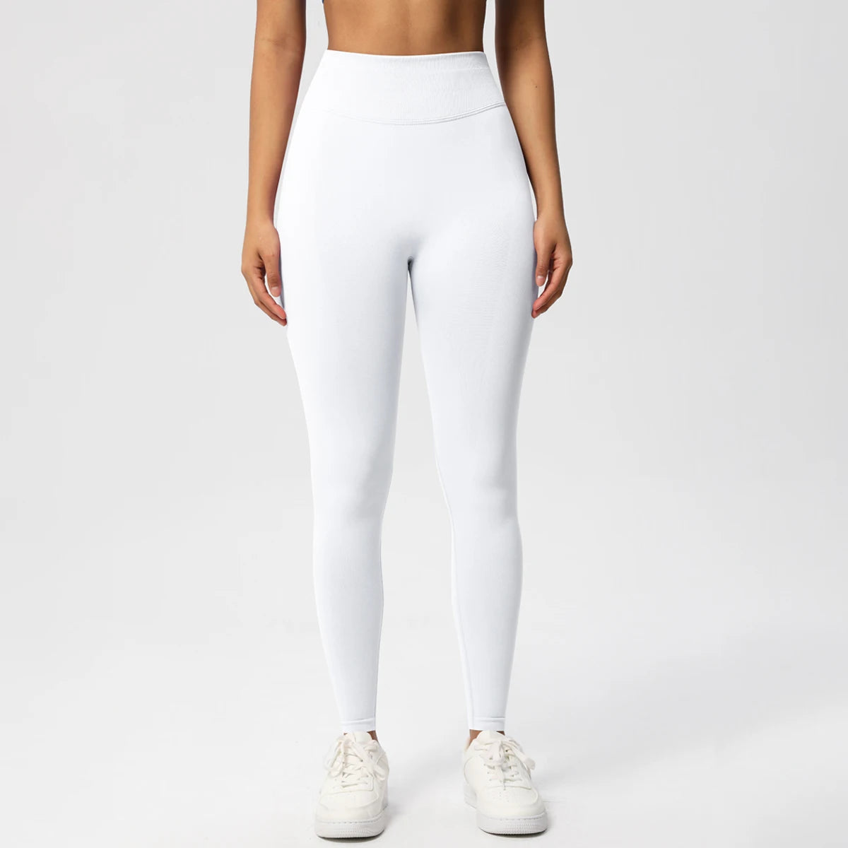 Seamless Women Solid Waist Yoga Pants Three-section Waist Sexy Hip-lifting Tight Sports Pants Fitness Exercise Yoga Pants - ATFH
