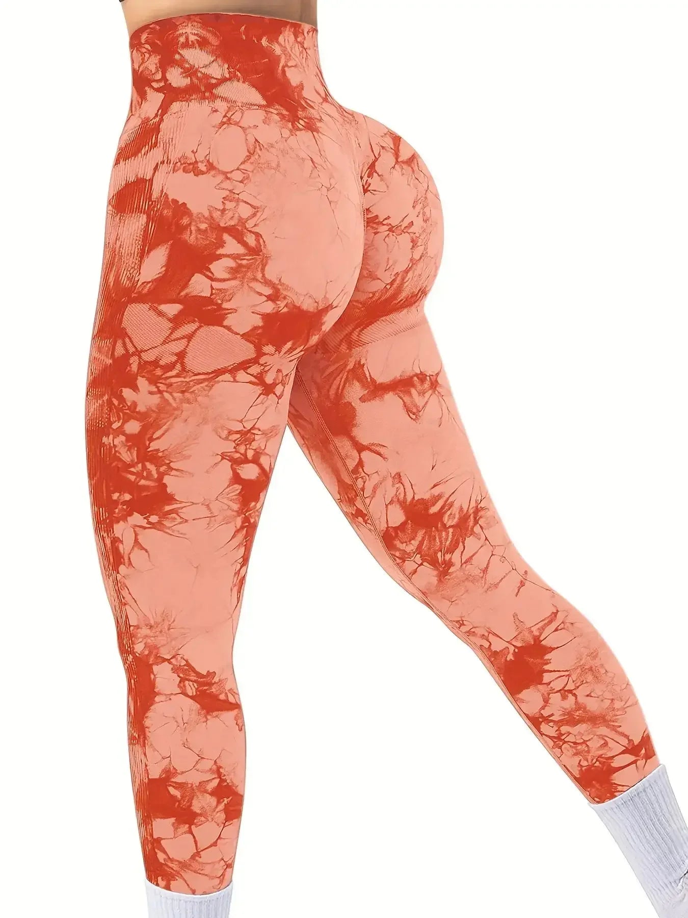 Women's Tie-Dye Seamless Peach Butt High Waist Butt Pants Stretch Fitness Yoga Pants - ATFH