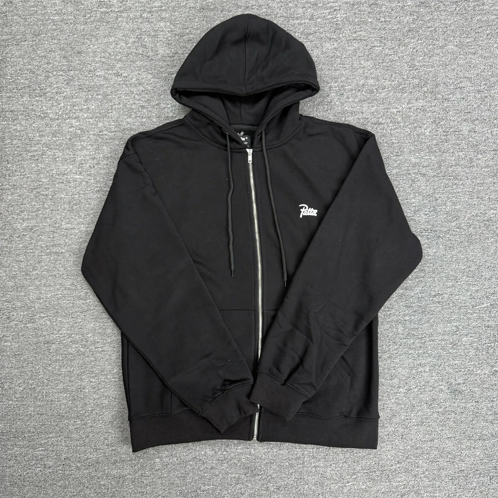25fw PATTA Zipper Hoodie Men Women Heavy Fabric Unisex Casual Zip Coats Pullover - ATFH