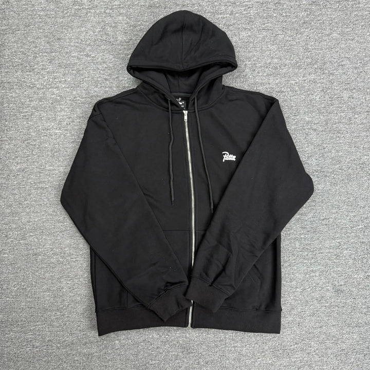 25fw PATTA Zipper Hoodie Men Women Heavy Fabric Unisex Casual Zip Coats Pullover - ATFH