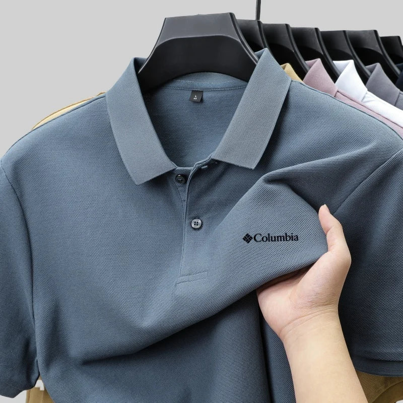 100% pure cotton exquisite brand letter embroidery design breathable POLO shirt summer men's sports style comfortable casual top