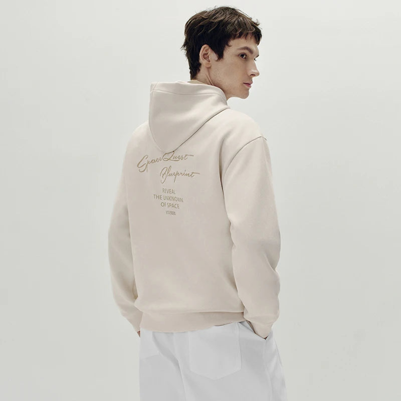 Semir Men Hoodie Suede Feel Printed Embroidery Hooded Pullover Classic Soft Casual Style Autumn Sweatshirt 2026