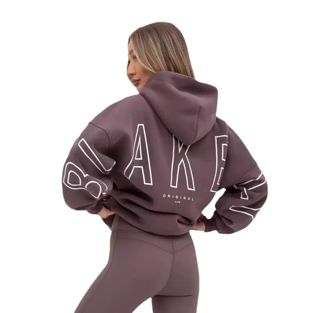 Hip-hop Harajuku High Street Trendy Brand Letter Print Oversized Hoodie Men Y2K 2025 Retro Gothic Punk Casual Sweatshirt Women - ATFH