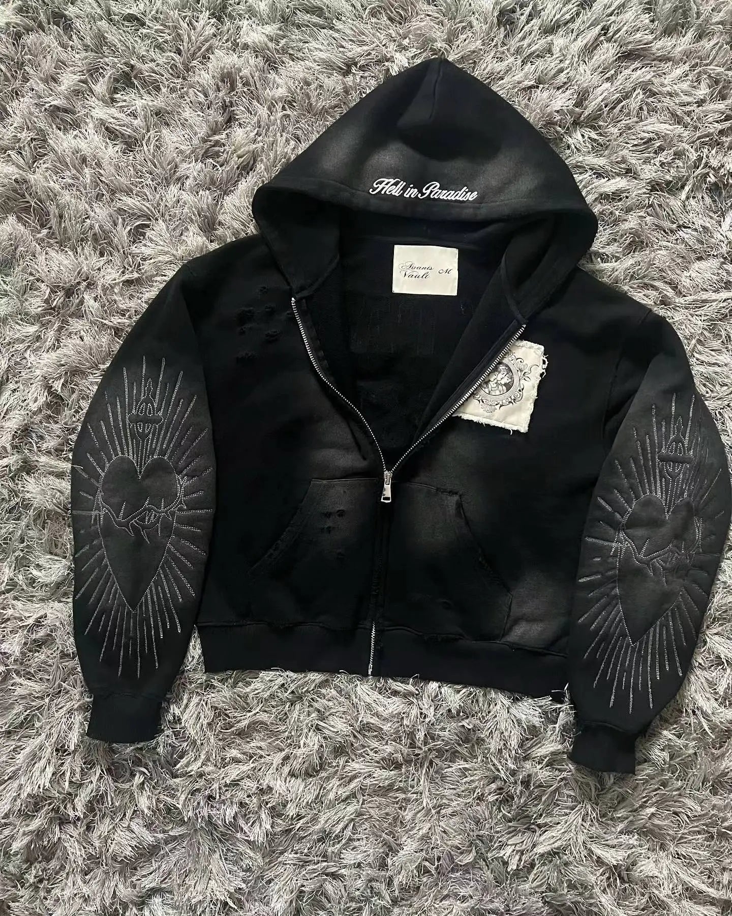 2025 American Fashion New Letter Embroidery Patch Super Sports Hoodie Women Y2K Gothic Hip Hop Popular Casual Joker Sweater Tops