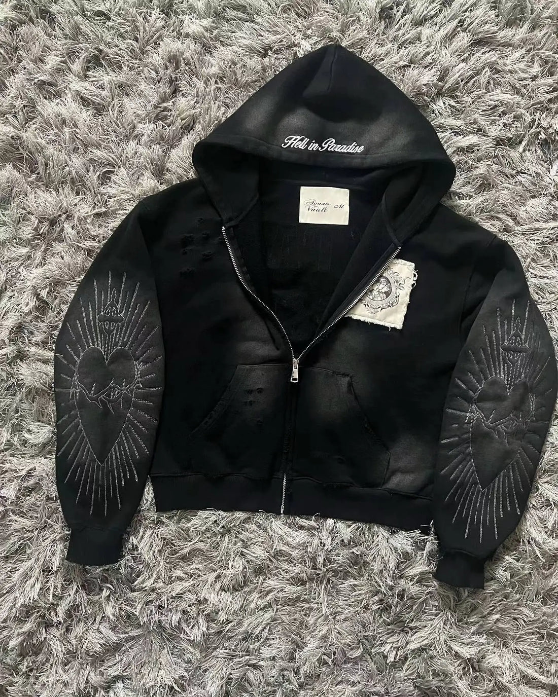 2025 American Fashion New Letter Embroidery Patch Super Sports Hoodie Women Y2K Gothic Hip Hop Popular Casual Joker Sweater Tops