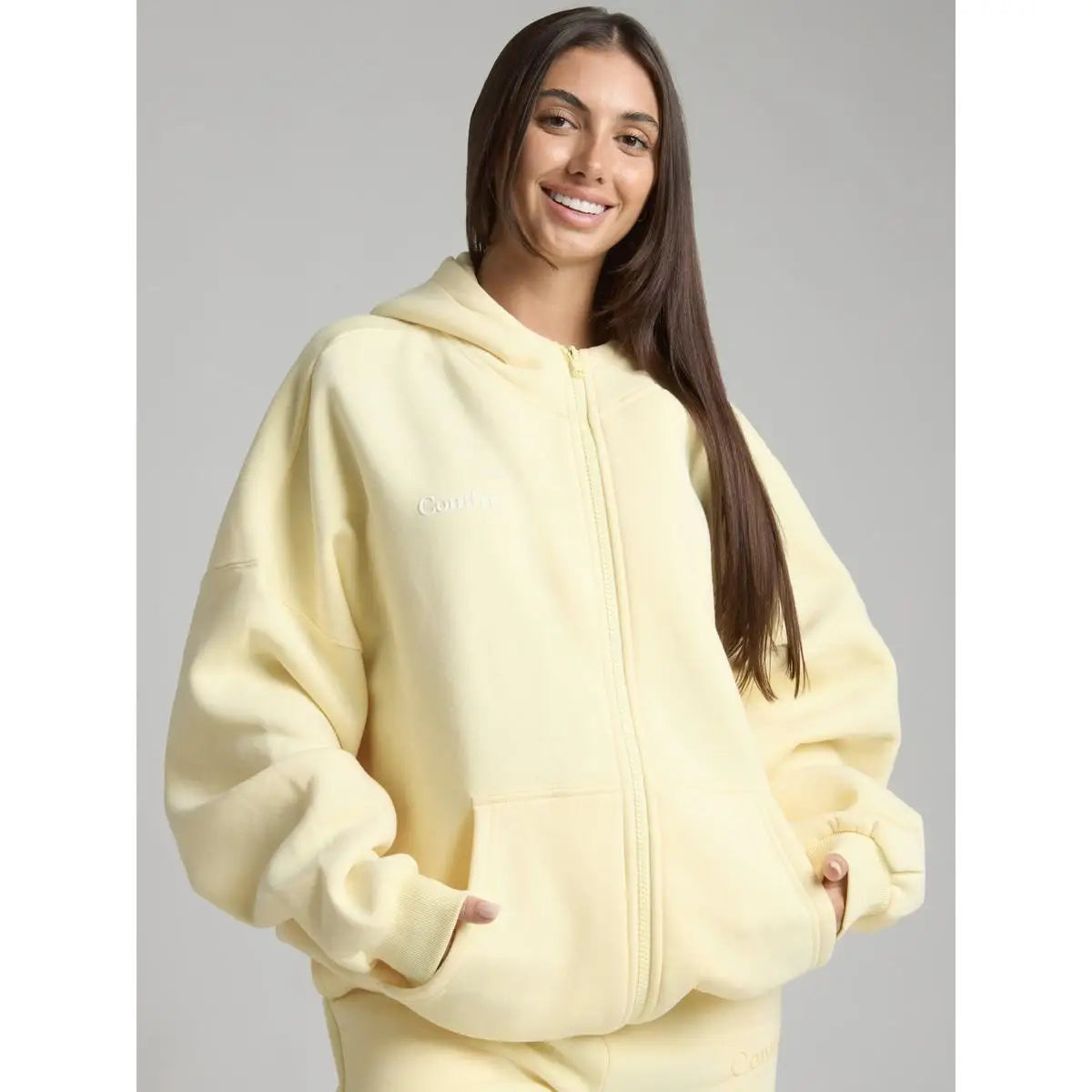 Comfort winter girls Cloud Zip Oversized Hoodie - ATFH
