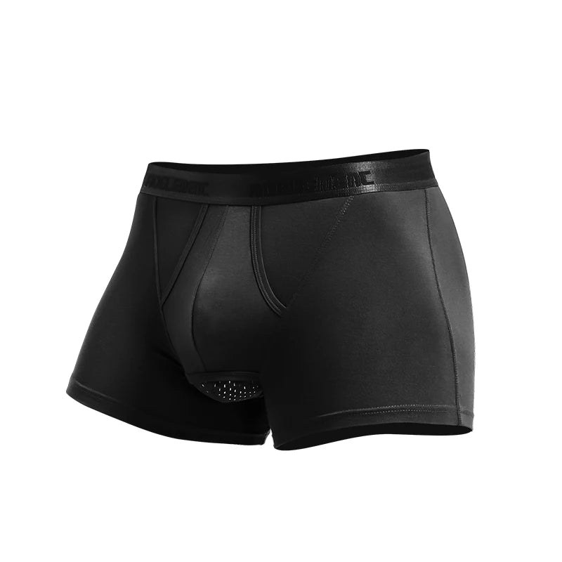 5-Pack of Men's Underwear, Men's Leather Bullet-Type Separation, Long-Resistant Shorts, Scrotum Support, Men's Boxer Briefs, Box