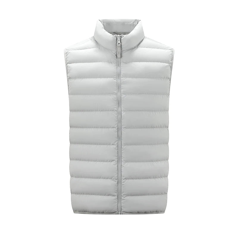 Semir Men Down Vest Water Repellent Lightweight Build 90 Percent Down Fill Stand Collar Solid Color Commuter Style 2026 Winter