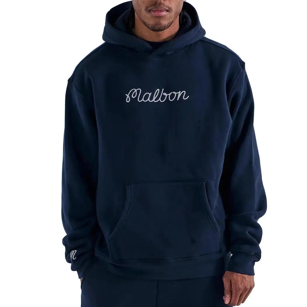 malbon Golf Men’s Pullover Hoodie 2026 Casual Sports Sweatshirt Long Sleeve Hooded Golf Top for Outdoor Training