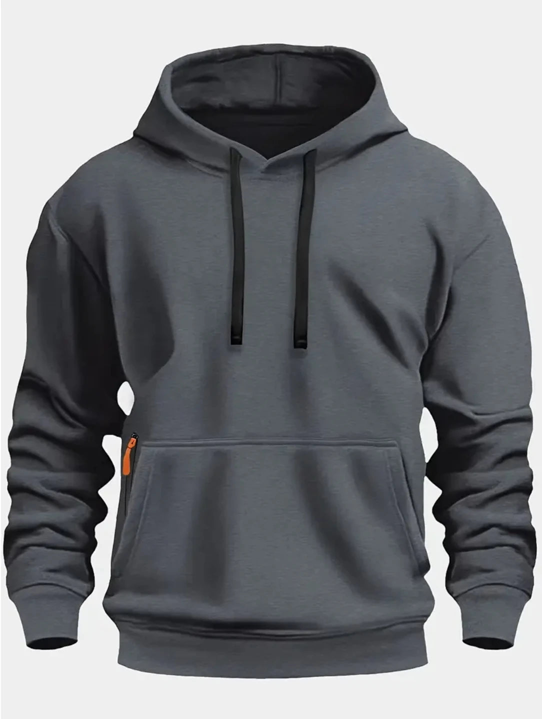 Fall/winter New Arrival Men's fleece Hoodie High Quality Solid Color Hooded Sweatshirt Male Fashionable street style sweatshirt ATFH