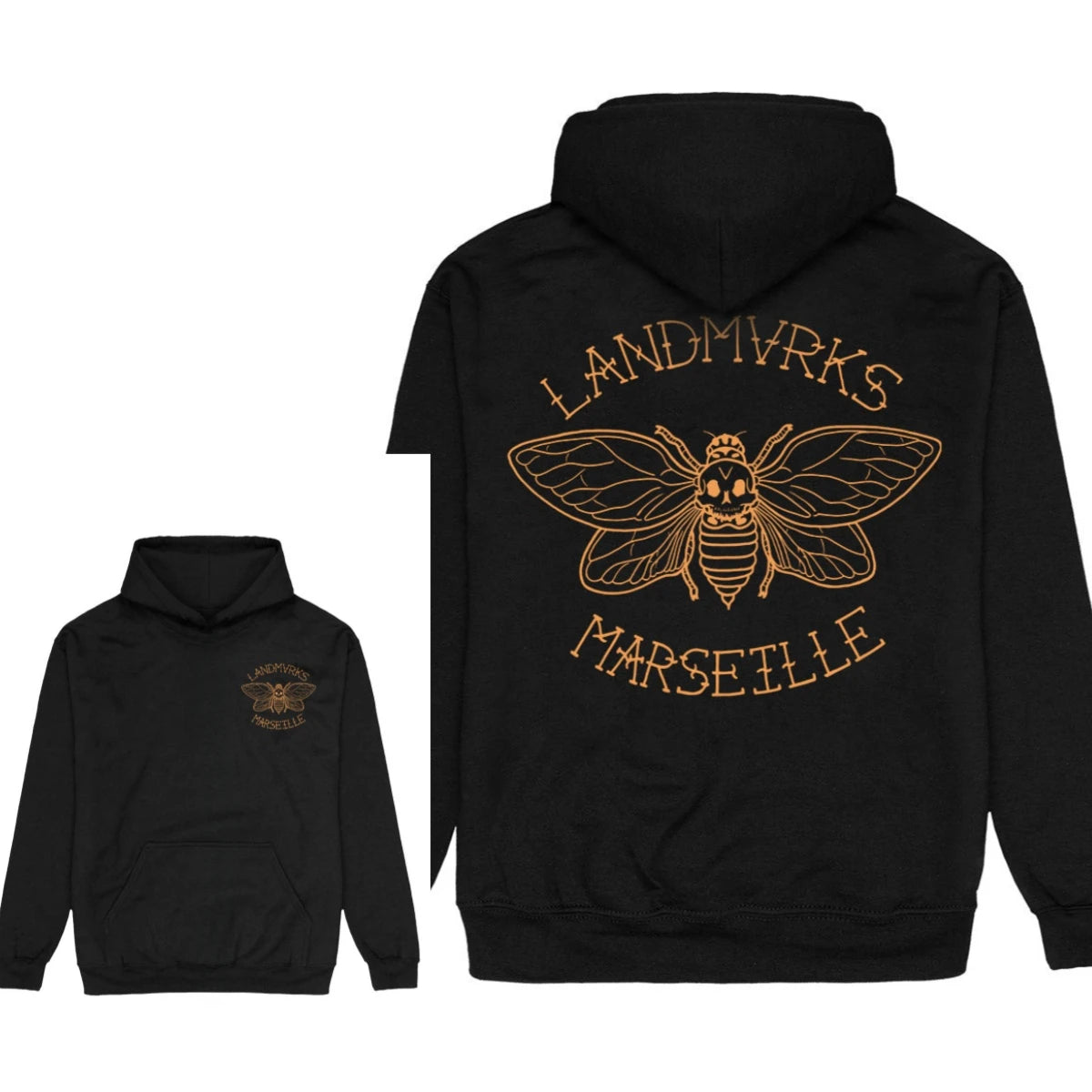 Top Landmvrks Band Print Hoodie Retro Style Hoodie Men and Women Can Wear Autumn and Winter Hoodie - ATFH