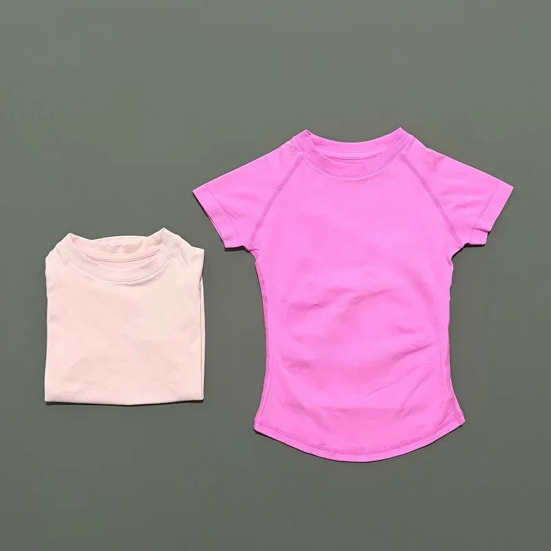 HISTELLO Sport Short Sleeve Top Seamless Yoga Leotard Clothing Women Running Sports T Shirt Workout Shirts Fitness Sports Vest - ATFH