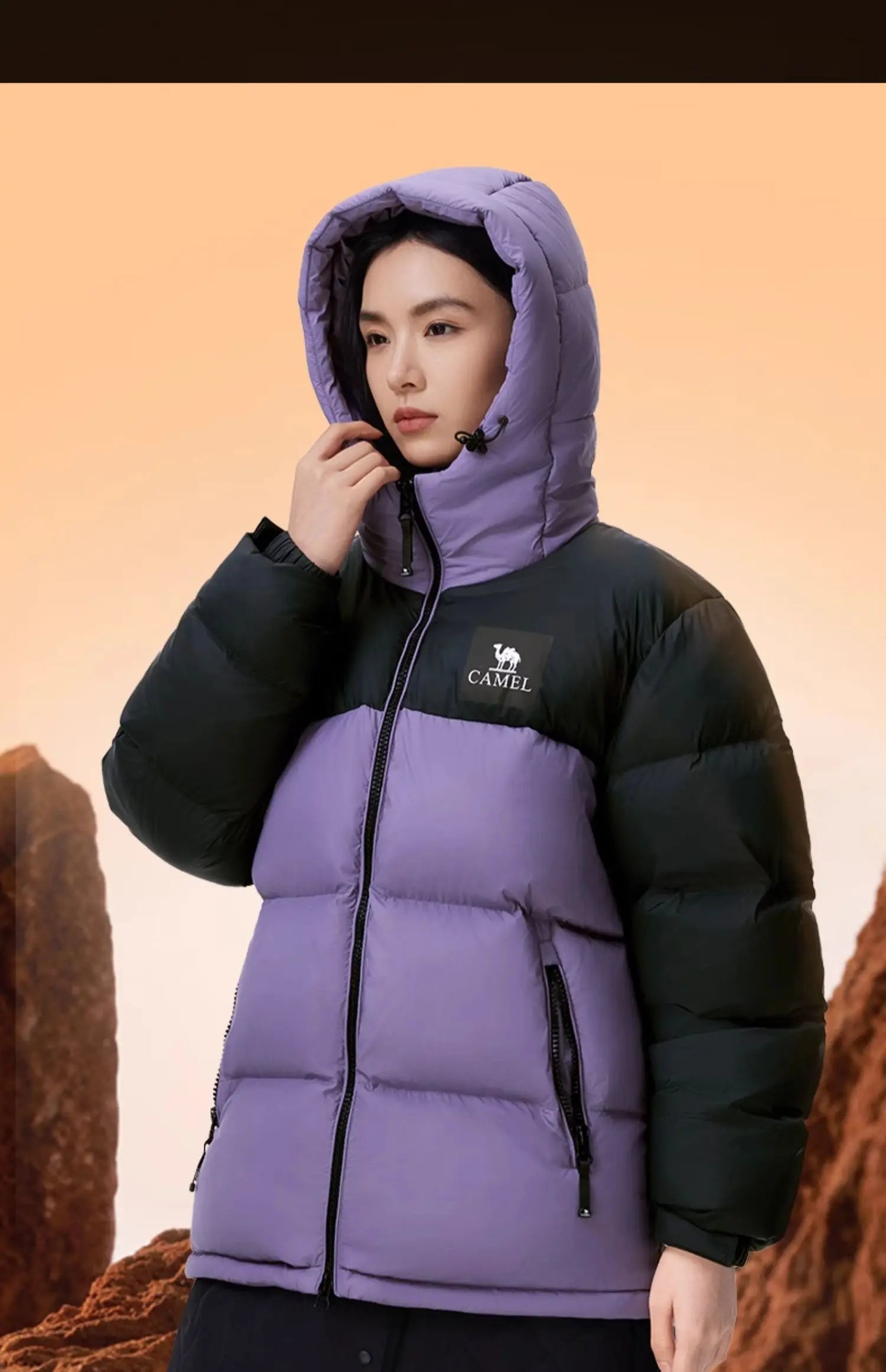 GOLDEN CAMEL Down Jacket for Women Men Waterproof Outdoor Warm Duck Down Jackets Hooded Men's Winter Coat Lightweight Waterproof