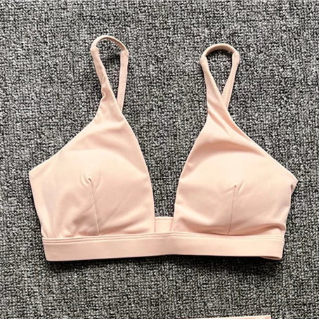 1/2PCS Contour Crop Sport Bra Women Yoga Sets Workout Gym Scrunch High Waist Fitness Push Up Shorts Running Avtive Suits XP187 - ATFH