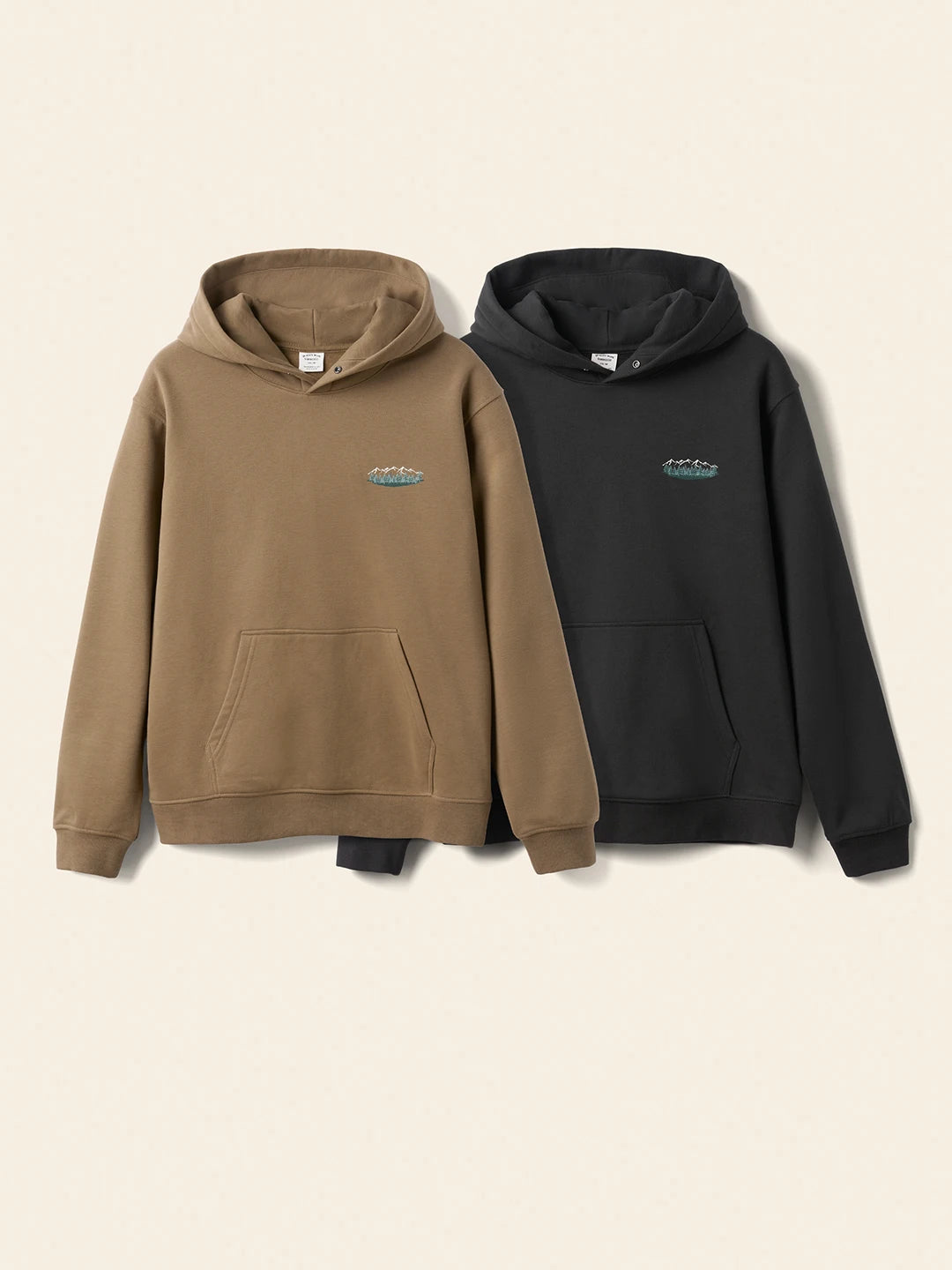 SIMWOOD 2026 Spring New Oversize Back Moutain Print Hoodies Men 340gsm Warm Brushed Lining Fabric Sweatshirts - ATFH