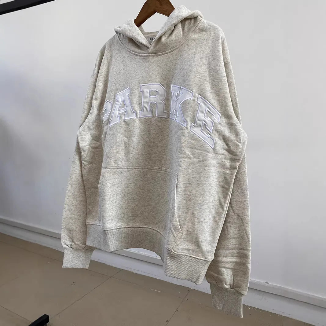 New spring style, niche in North America, PK letter patchwork, embroidered stars, loose-fitting women's hooded sweater - ATFH