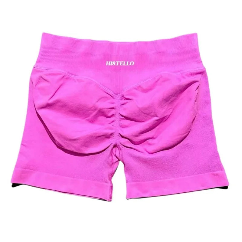 HISTELLO Sports Shorts Df Substitute High Waist Women Yoga Workout Short Seamless Leggings Stretch Fitness Running Gym Shorts Tahsi Fashion House