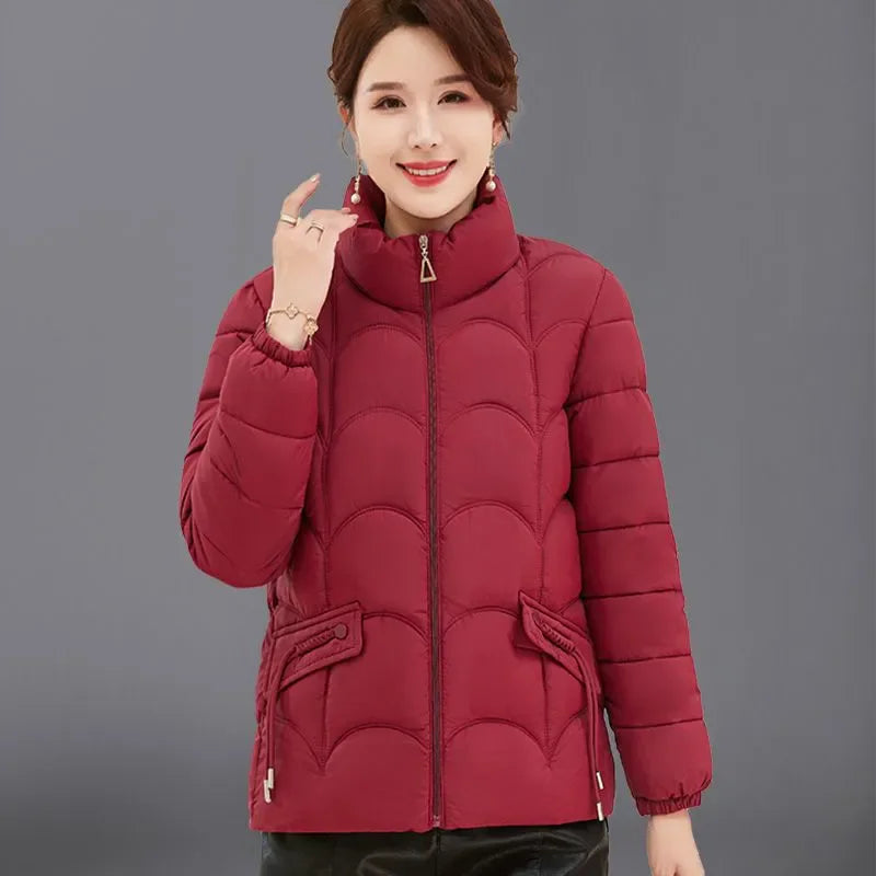 Down Cotton-Padded Jacket Women's Short Overcoat Winter New Fashion Thick Warm Parka Coat Loose Chic Cotton-Padded Jacket ATFH