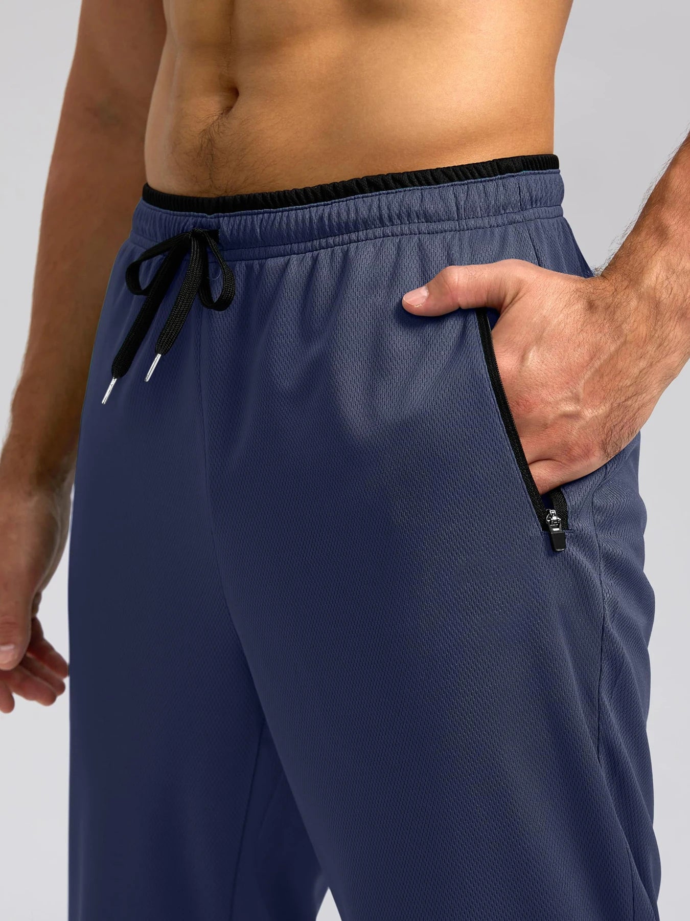 TACVASEN Men's Quick Dry Outdoor Pants Straight Leg Elastic Waist Fitness Running Hiking Yoga Jogging Sweatpants