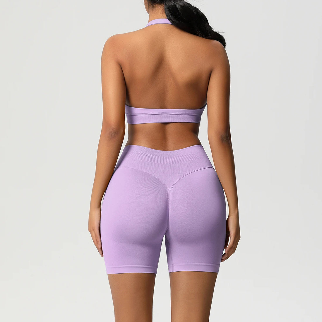 2PCS Sportswear Woman Sports Yoga Set Gym Clothes Yoga Suits For Women Tracksuits Sports Shorts Crossover Bra Gym Leggings - ATFH