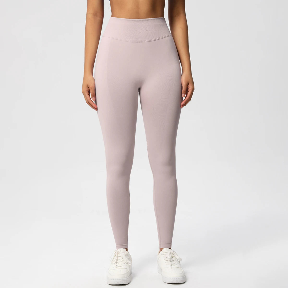 Seamless Women Solid Waist Yoga Pants Three-section Waist Sexy Hip-lifting Tight Sports Pants Fitness Exercise Yoga Pants - ATFH