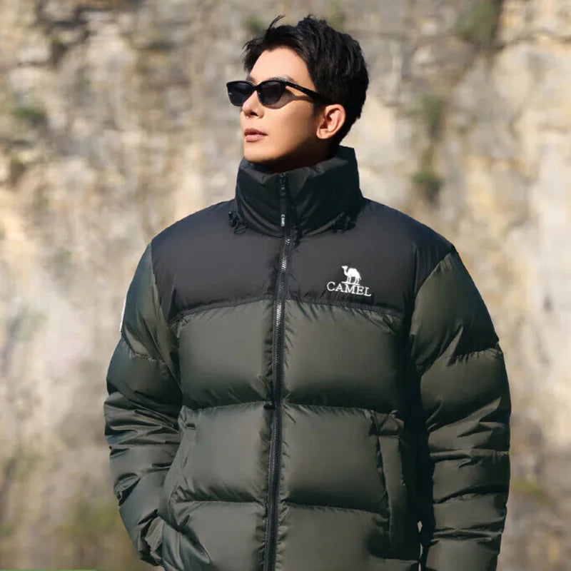GOLDEN CAMEL Volcano Down Jackets Unisex 2.0 Thickened Waterproof Warm White Duck Puffer Jacket for Men and Women Winter Clothes