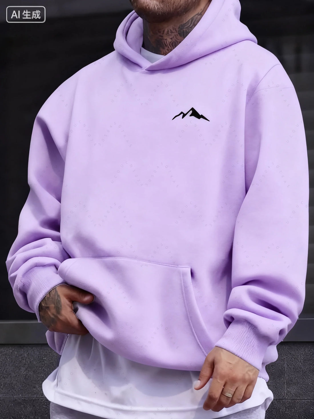 Men's Autumn And Winter Casual Fashion Loose Mountain Print Long Sleeved Hooded Sweatshirt Warm Pullover  Women Christmas Gift - ATFH