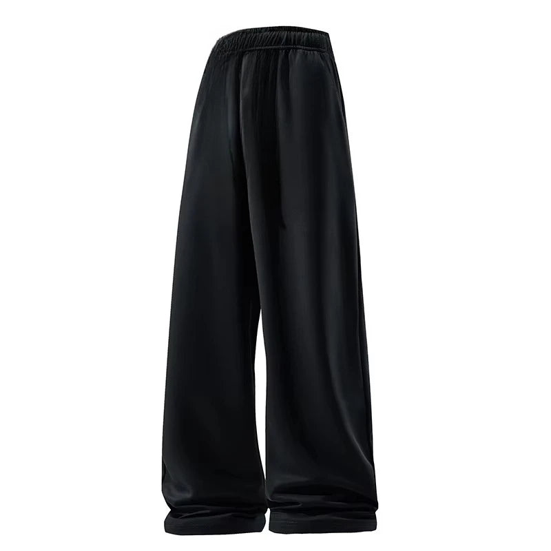 Wide Leg Pant Fashion Causal Breathable Men Sweatpant Male Autumn Versatile Elastic High Wais Pants Sweatpants Men's Heavy