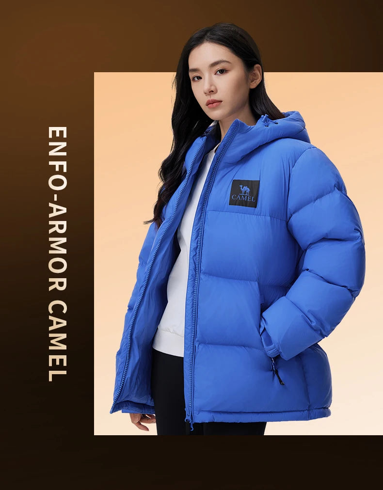 GOLDEN CAMEL Down Jacket for Women Men Waterproof Outdoor Warm Duck Down Jackets Hooded Men's Winter Coat Lightweight Waterproof