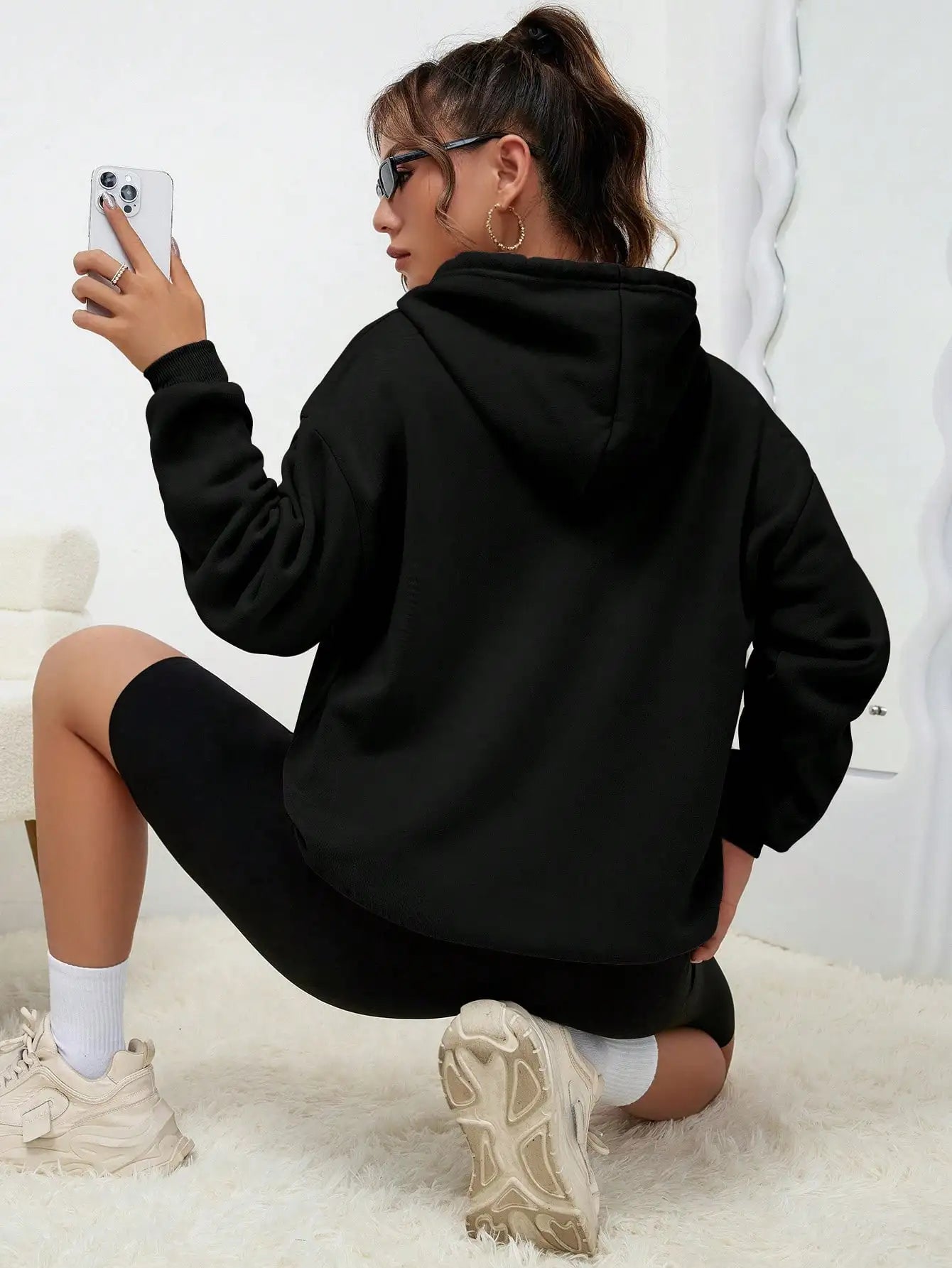 Los Angeles Art Letter Design Women Hoodies American Style Casual Hoody Autumn Hip Hop Female Hoodie Casual Fleece Clothing - ATFH