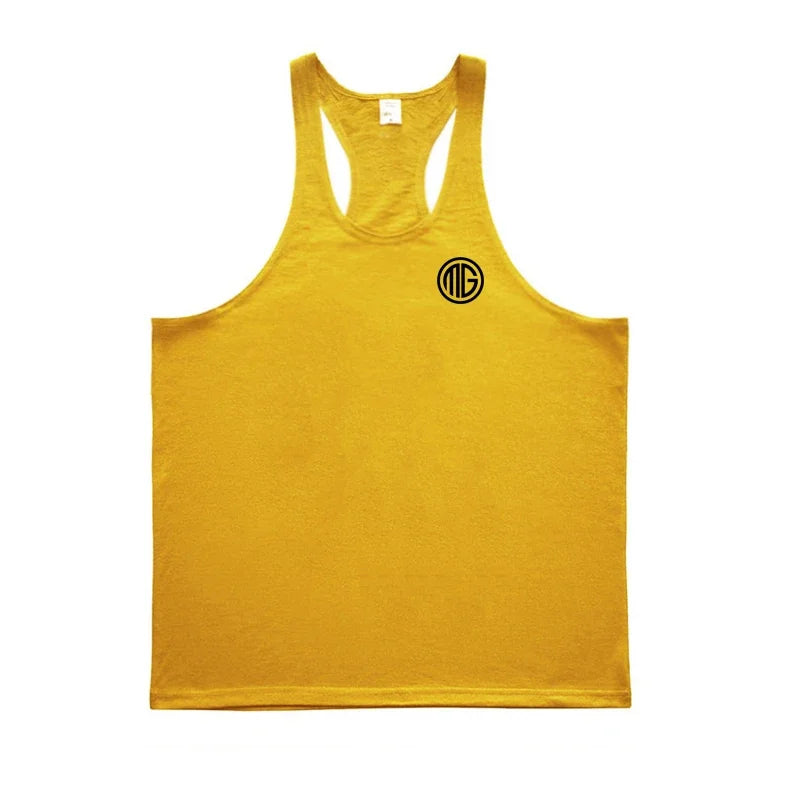 Men's Bodybuilding Muscle Tank Tops Gym Workout Stringer Fitness T-Shirt Cotton Breathable Undershirt Casual Sleeveless Vests