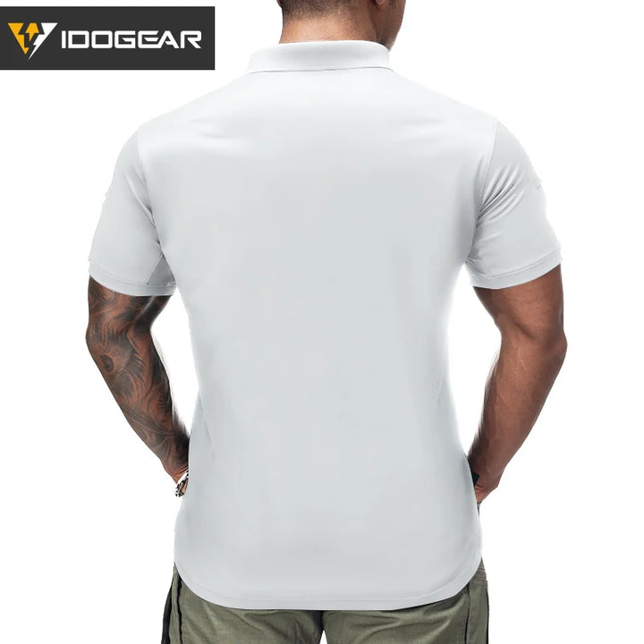 IDOGEAR Tactical Shirt Short Sleeve Quick Dry Golf Shirts Regular Fit T-Shirt with Moisture-Wicking 3113