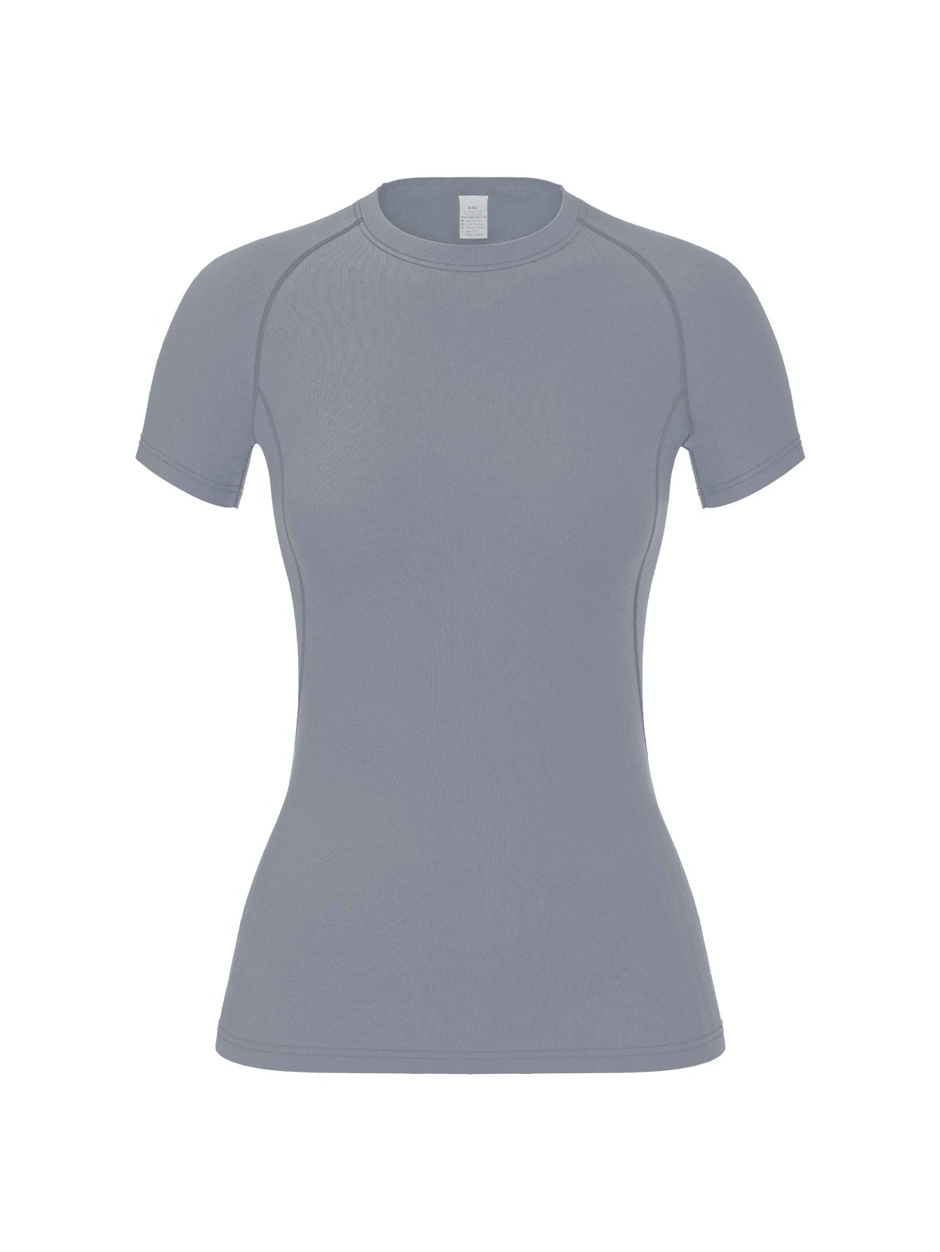 Women's compression shirt, short-sleeved sports yoga running T-shirt summer gym workout quick-drying stretch T-shirt, clothing - ATFH