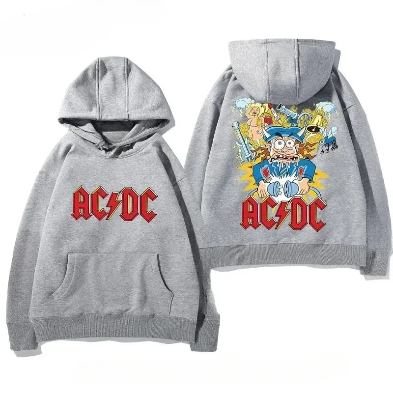 Men's hooded autumn and winter sweatshirts hooded sweatshirts casual retro long-sleeved adult sweatshirts - ATFH