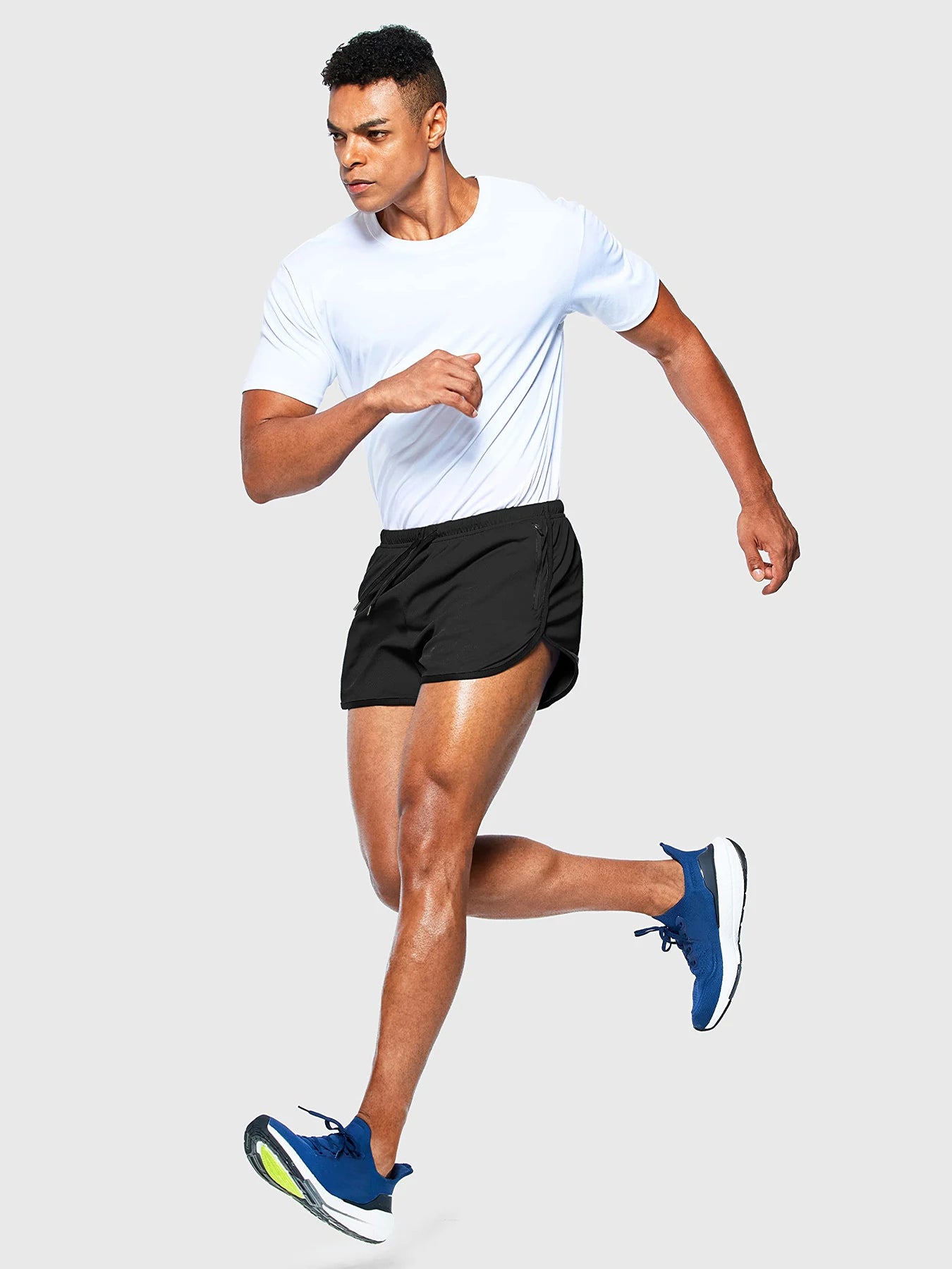 Men's new beach shorts running shorts 3-inch quick drying fitness running fashionable fitness shorts