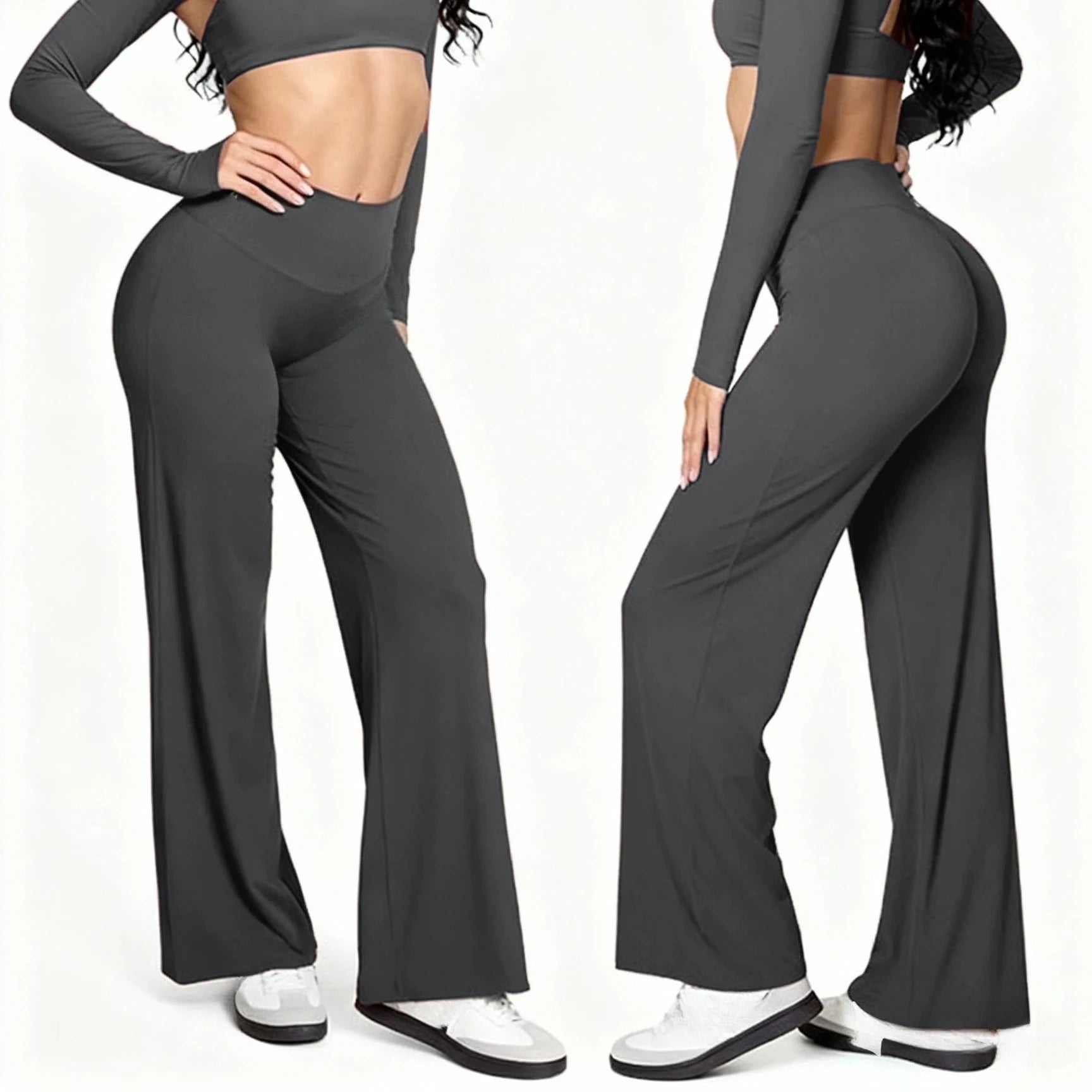 Mileegirl Strait-leg Women Yoga Pants Loose Fit Sports Toursers Soft Butter Active Wear Quick Dry Workout Pilates Warm Bottoms ATFH