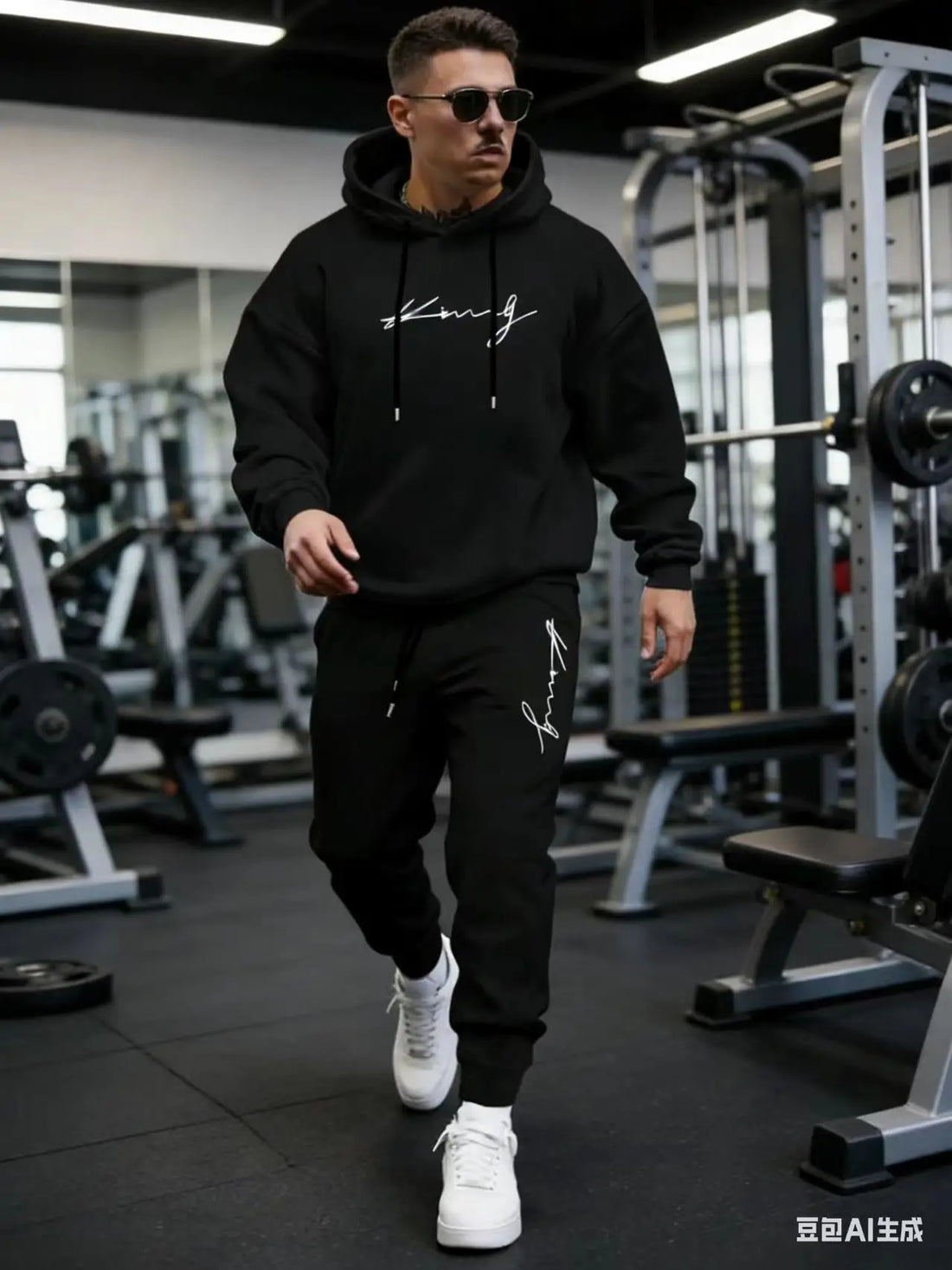 2026 Spring and autumn two-piece men's drawstring women's sports set hooded set quality comfortable casual pullover fashion - ATFH