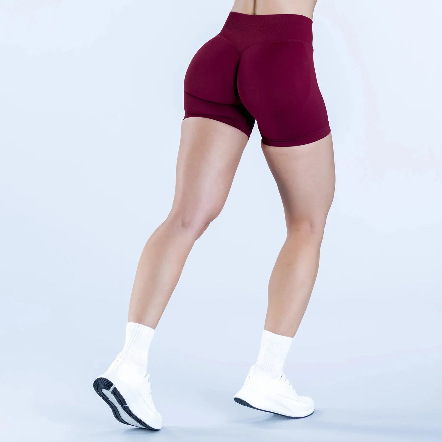 Women's Low-Rise Yoga Pants Three-quarter Length Shorts Tummy Control Workout Leggings Gym Fitness Running Seamless Tights