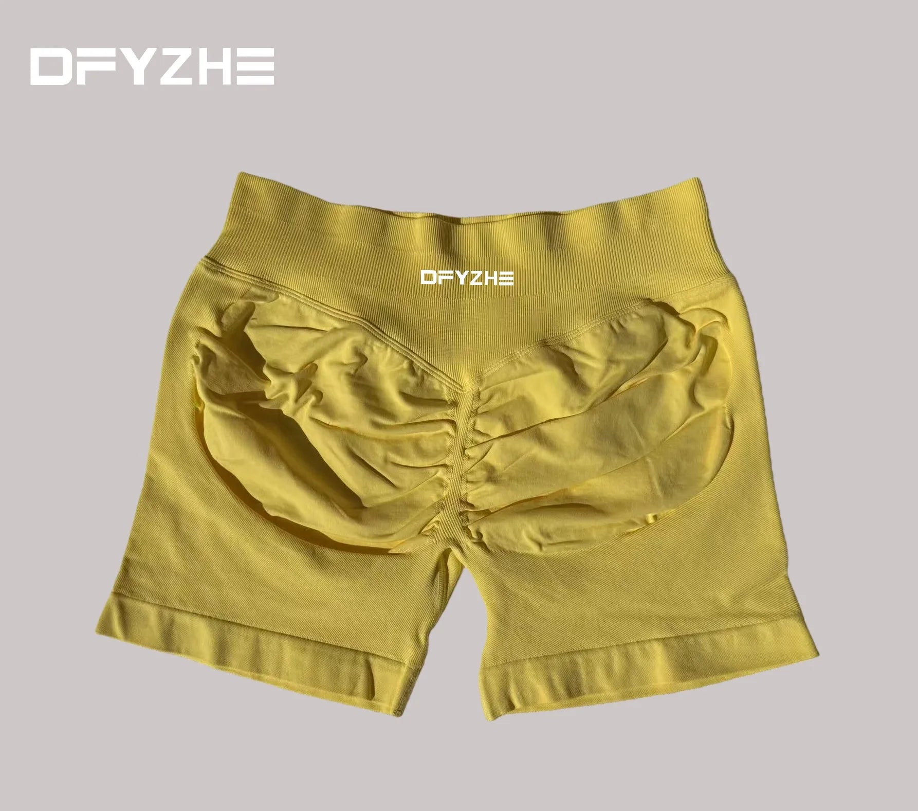 DFYZHE Women's Impact Shorts 4.5" – Seamless High Waist Ribbed Workout Shorts for Yoga Cycling & Fitness Tahsi Fashion House
