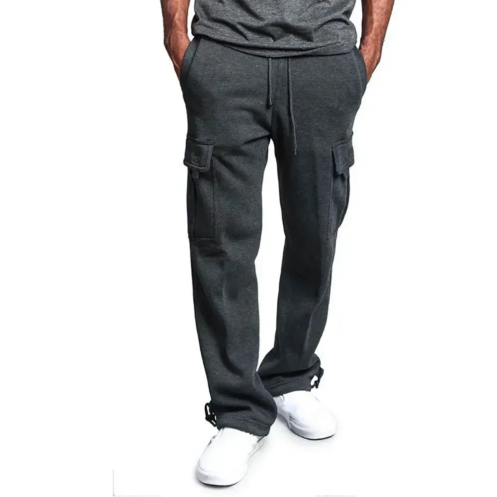 Mens Sweatpants Fit Joggers for Sports and Streetwear Loose Oversized Soft Drawstring Long Pants Men Multi - Pocket Pants