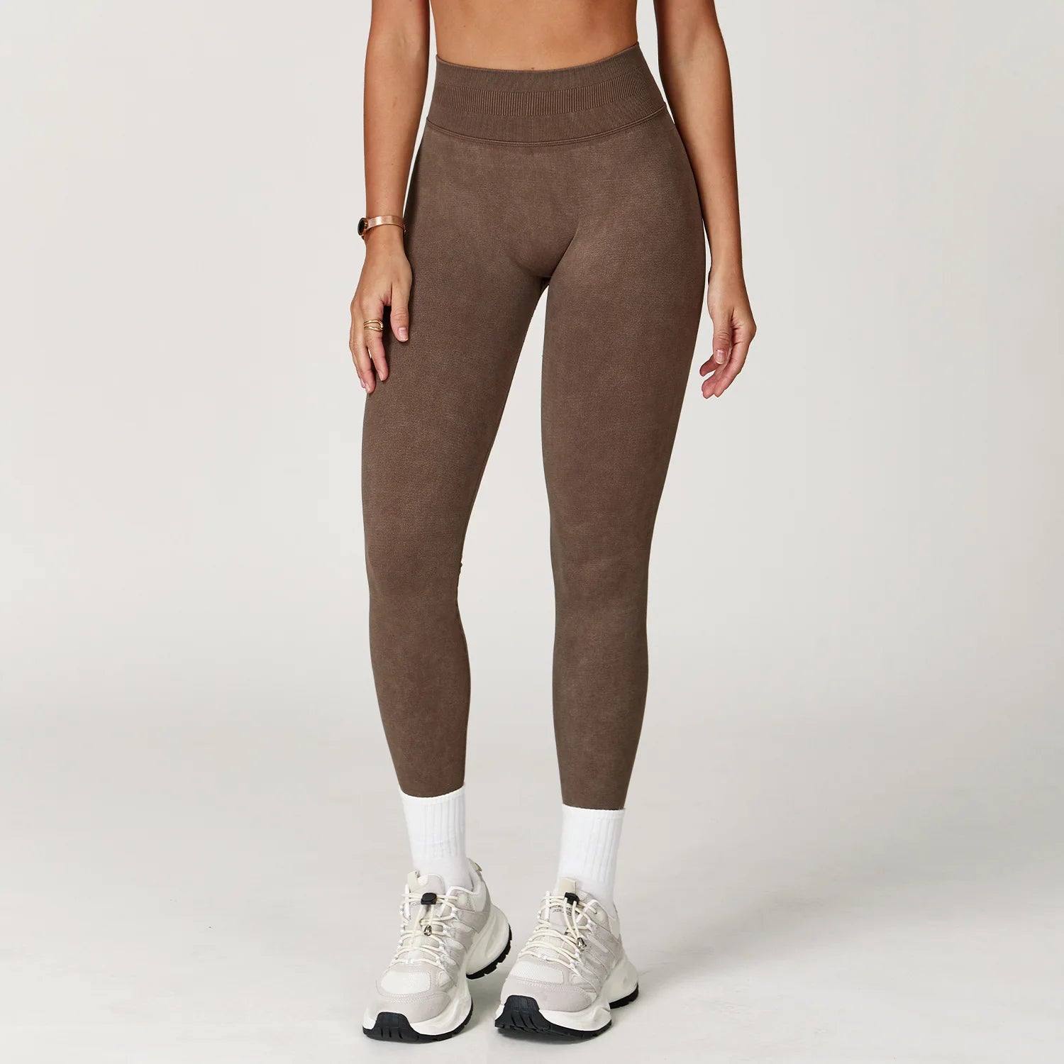 Women Yoga Pants Impact Leggings Seamless Sports Yoga Pant High Waist Ribbed Gym Clothes Fitness Workout Wear Scrunch Bum Tights - ATFH