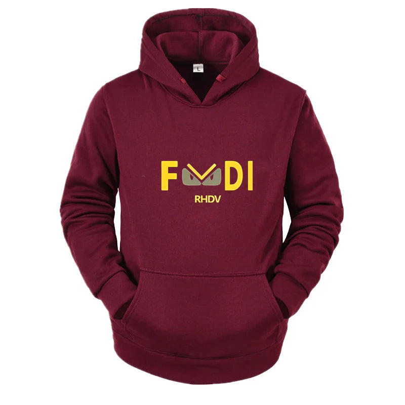 Fashionable Autumn and Winter Casual Men's and Women's Fleece Street Hip-Hop Harajuku Sports Top 2025 Trendy Hooded Clothing