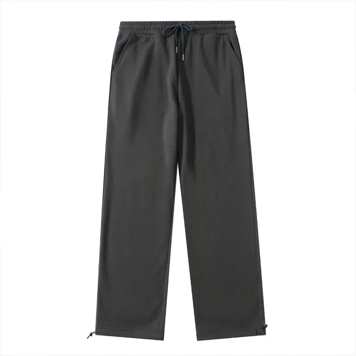 Korean version New Fashion Men’s Solid Color Casual Trendy Simple Basic Loose Drawstring Sports Trousers Male Clothes Pants