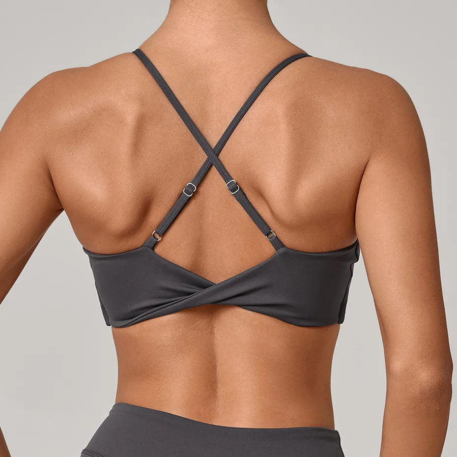 Women Sports Bra Gym Push Up Bra Running Bralette Yoga Top Stretch Underwear Workout Fitness Tank Top Women Sports Vest XP114 - ATFH