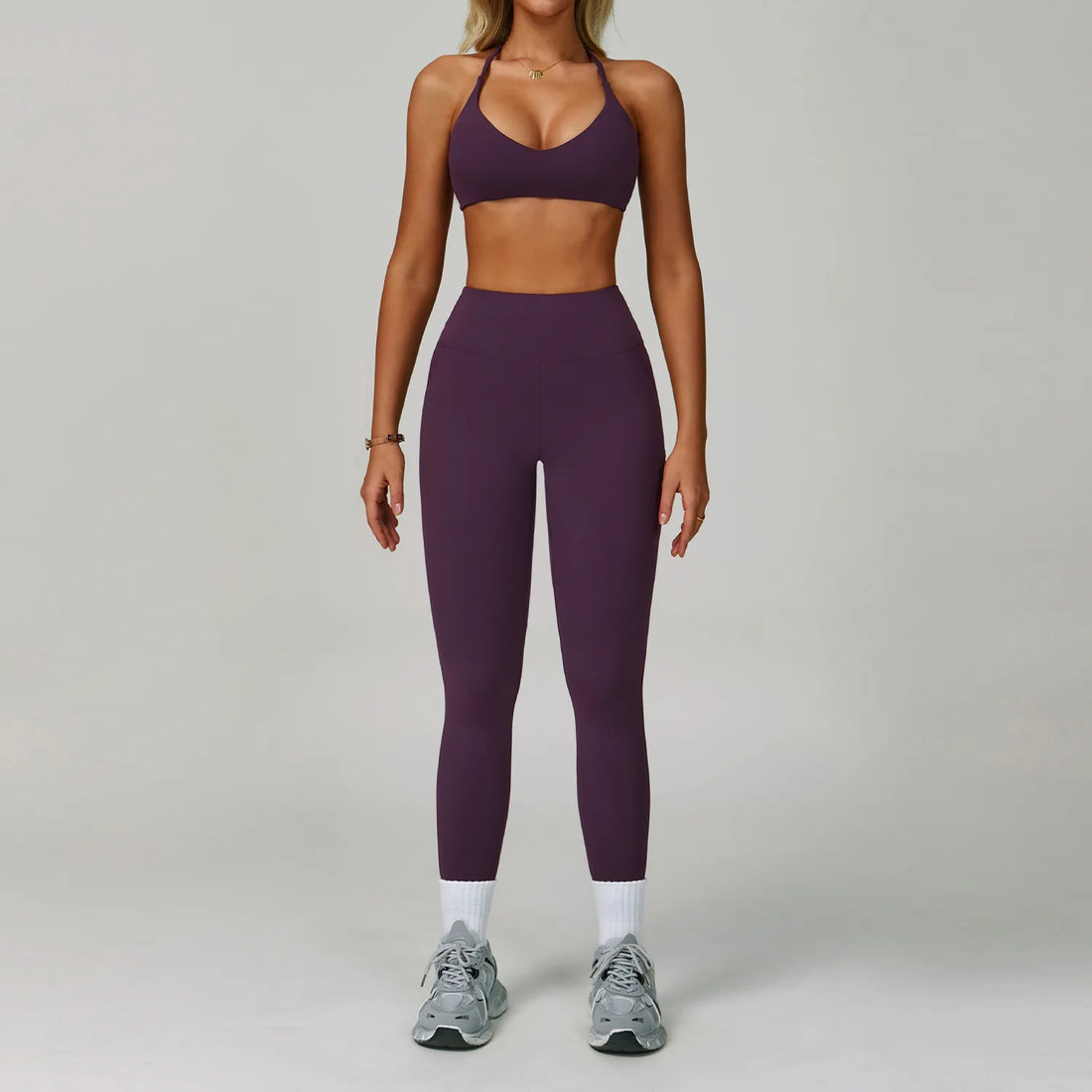 Women's Tracksuit 2 Piece Set Fitness Clothes Yoga Sets Sportswear Workout Bra High Waist Leggings Set Gym Clothing Sports Suits - ATFH